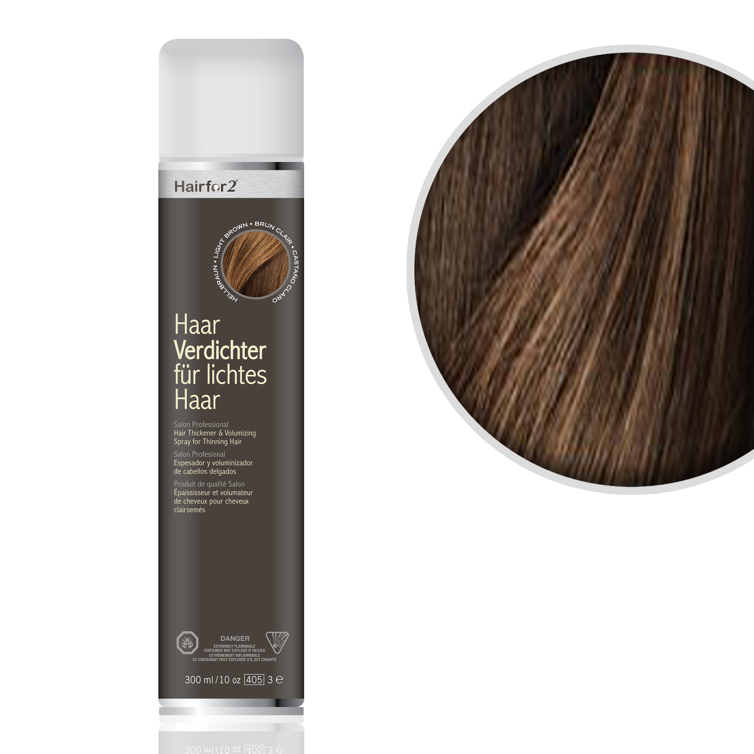 Hairfor2 Średni brąz